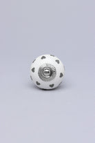Charming Polka Heart Ceramic Door Knob - G Decor
