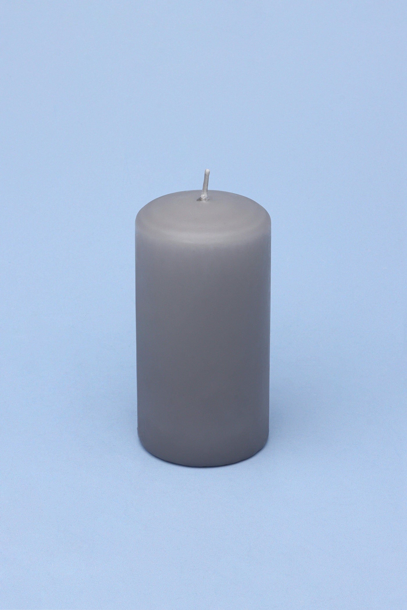 G Decor Candles Grey Classic Unscented White Grey Pillar Candle