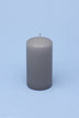 Stillness in Stone Nordic Matte Pillar Candles in Grey and White — close-up view, G Decor