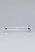 Clear Glass Cabinet Bar Handles With Chrome Finish - G Decor