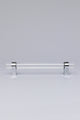 Clear Glass Cabinet Bar Handles With Chrome Finish - G Decor