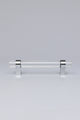 Clear Glass Cabinet Bar Handles With Chrome Finish - G Decor