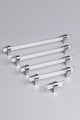 Clear Glass Cabinet Bar Handles With Chrome Finish - G Decor