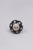 Coloured Bold Polka Hearts Ceramic Door Knobs - G Decor