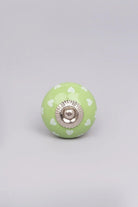 Bold Polka Hearts Ceramic Cabinet Knob — lifestyle view, G Decor