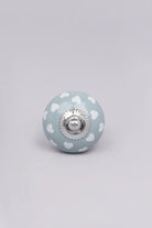 Pastel Polka Hearts Ceramic Cabinet Knob — close-up view, G Decor