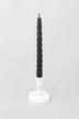 Coraline Nocturra Matte Black Twisted Taper Candles — alternate view, G Decor