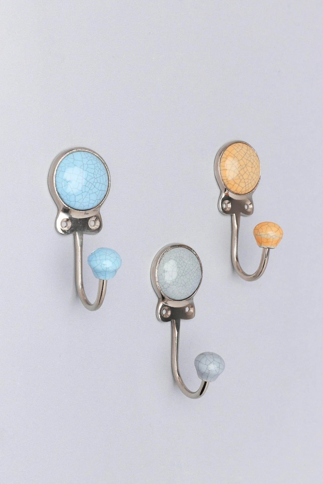 Crackle Glaze Ceramic Wall Hook — view 6, G Decor