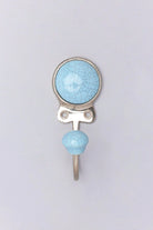 Crackle Glaze Ceramic Wall Hook — close-up view, G Decor