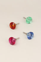 Crystal Handcrafted Coloured Faceted Glass Cupboard Door Knob Handle (32mm) - G Decor