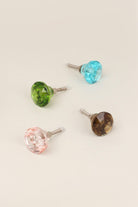 Crystal Handcrafted Coloured Faceted Glass Cupboard Door Knob Handle (32mm) - G Decor