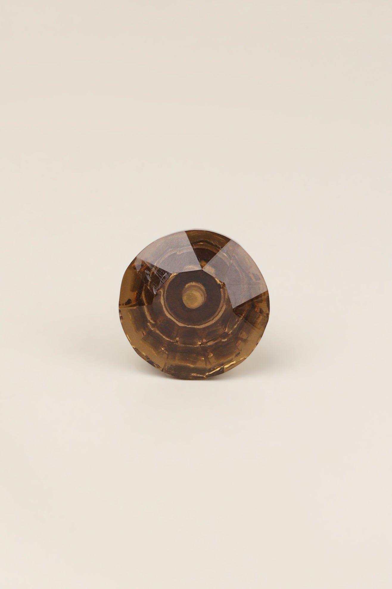 Crystal Handcrafted Coloured Faceted Glass Cupboard Door Knob Handle (32mm) - G Decor