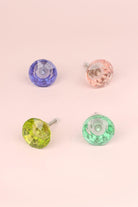 Crystal Handcrafted Coloured Faceted Glass Cupboard Door Knob Handle (42mm) - G Decor