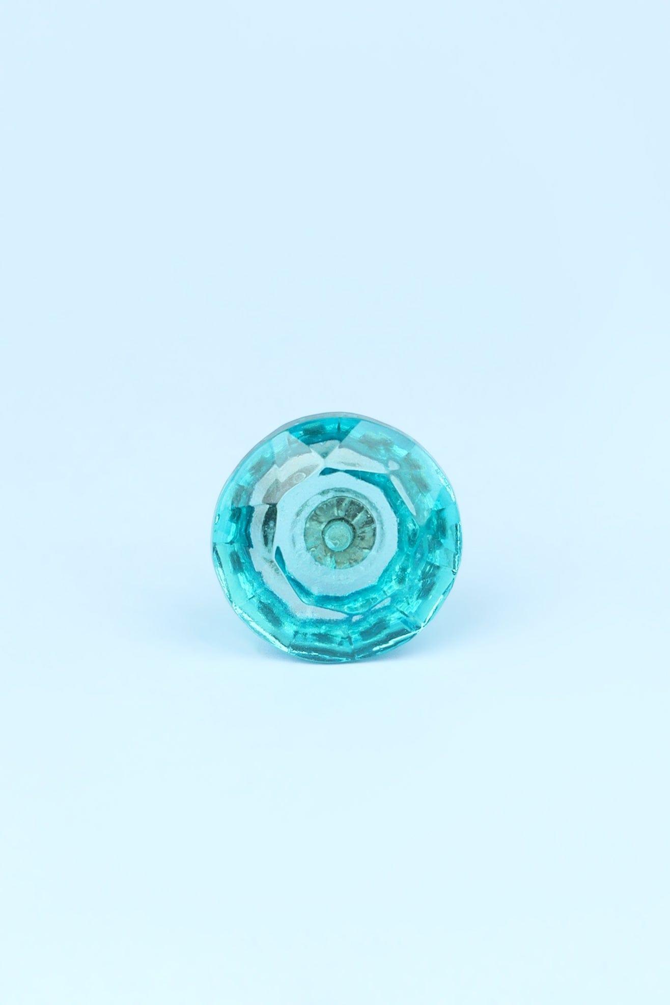 Crystal Handcrafted Coloured Faceted Glass Cupboard Door Knob Handle (42mm) - G Decor