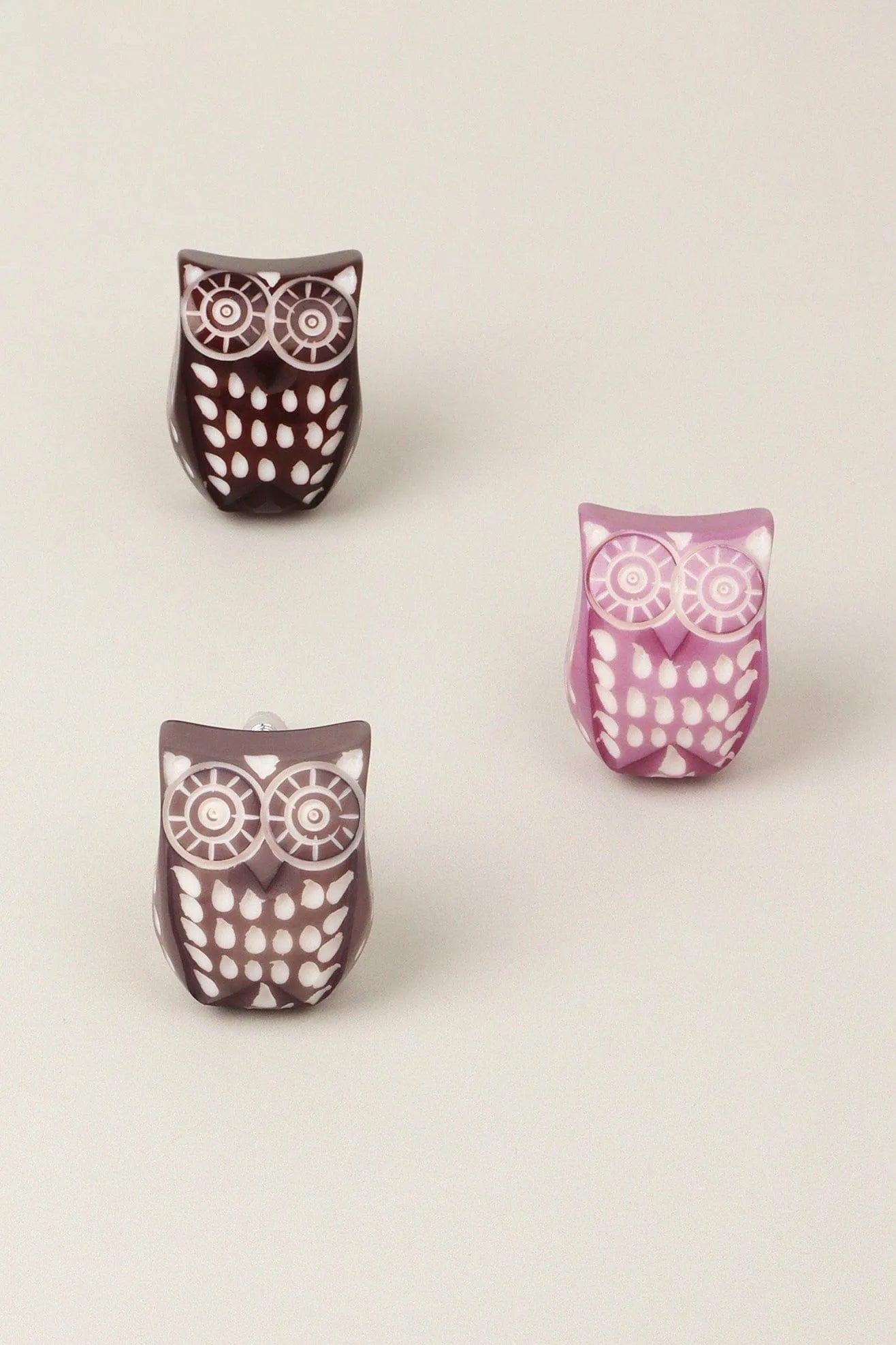 Hand-Engraved Resin Owl Cabinet Knob — alternate view, G Decor