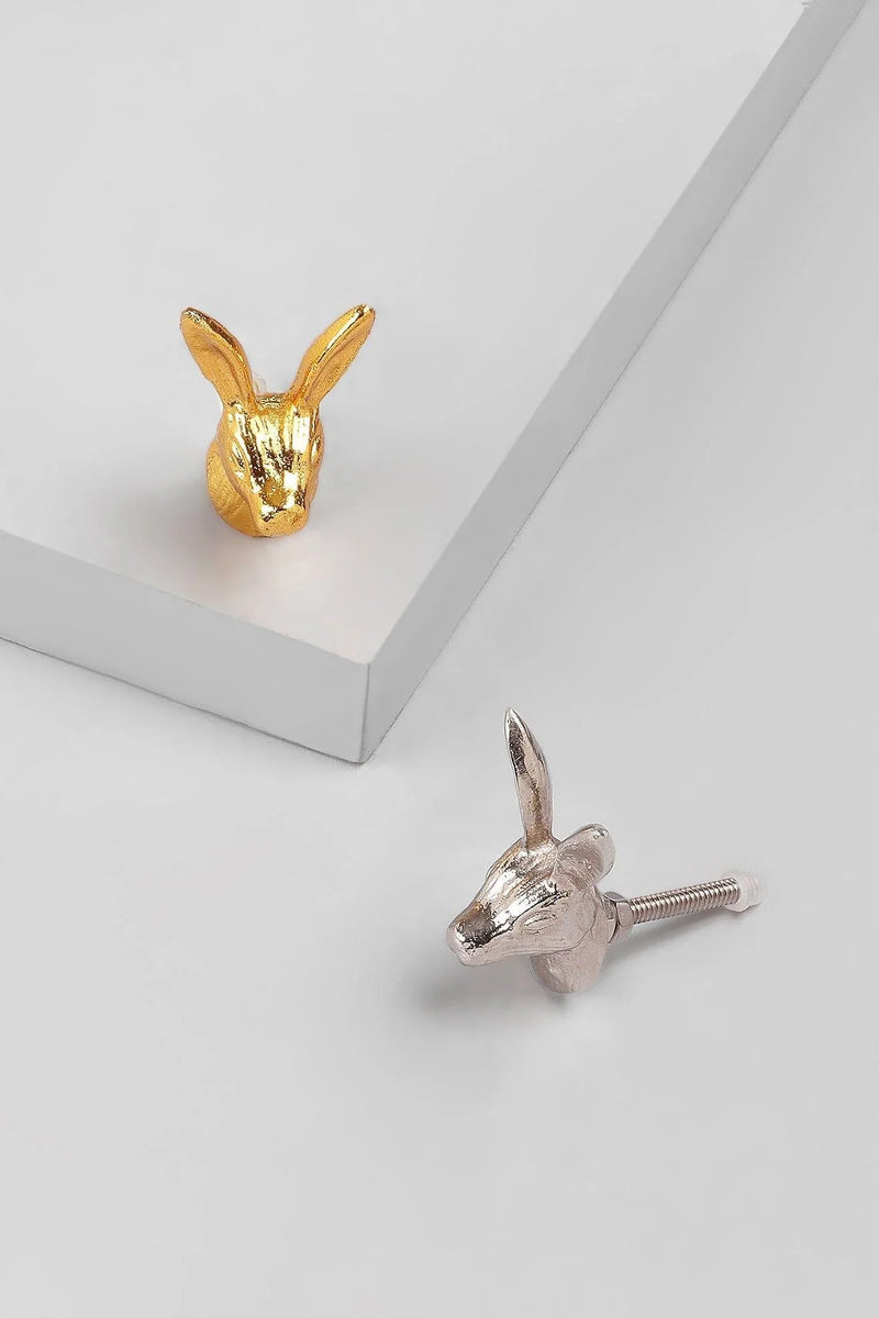 3D-detaillierte Kaninchen-Türgriffe aus Messing für Schrank, Schublade, Türgriffe