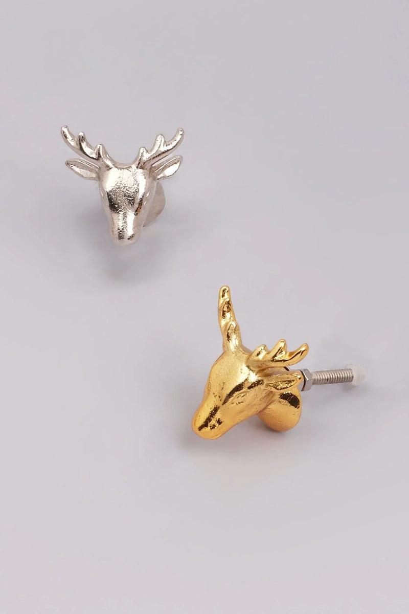 3D-detaillierte Hirsch-Türgriffe aus Messing für Schrank, Schublade, Türgriffe