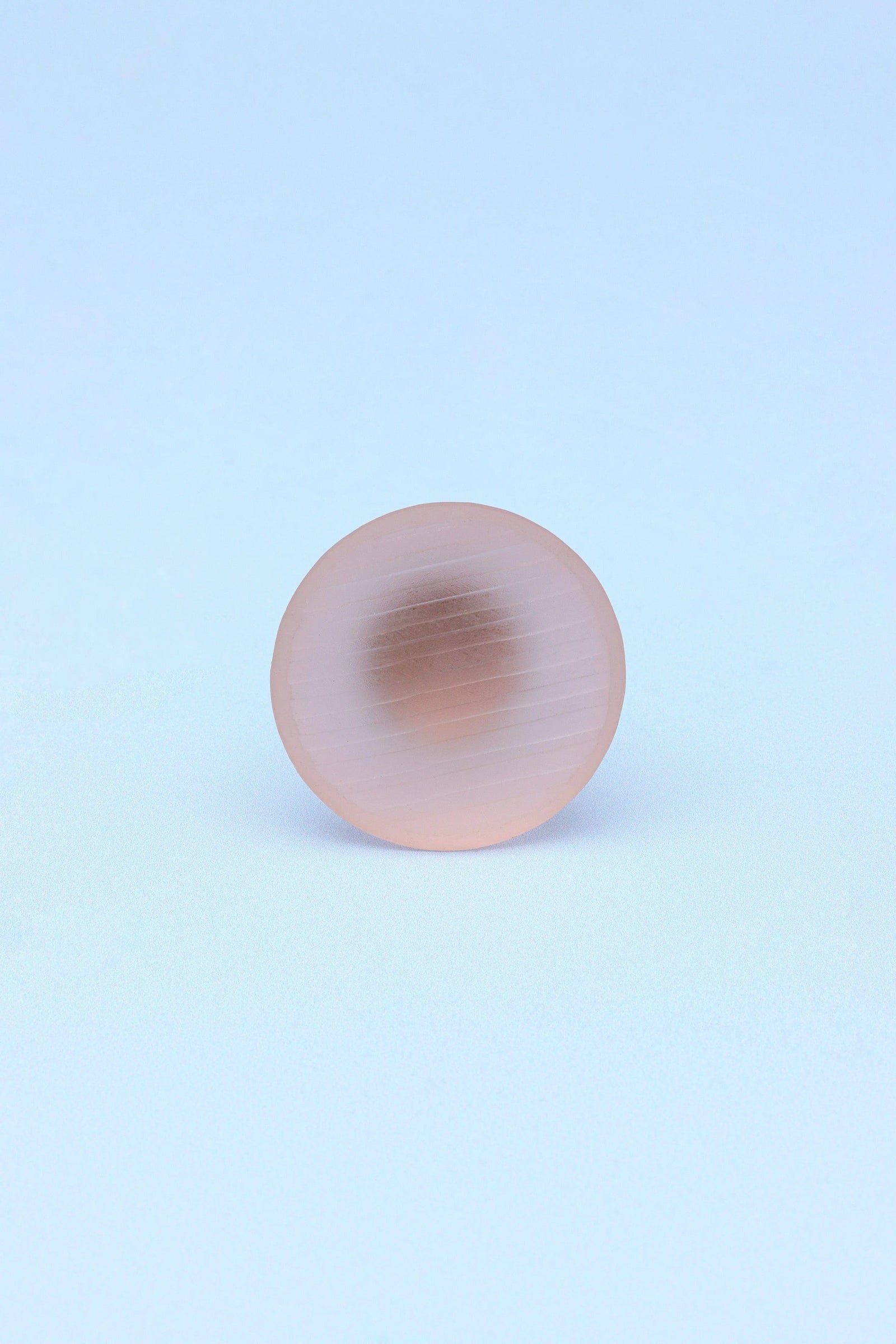 Desiree Ribbed Frosted Glass Cabinet Knob — close-up view, G Decor