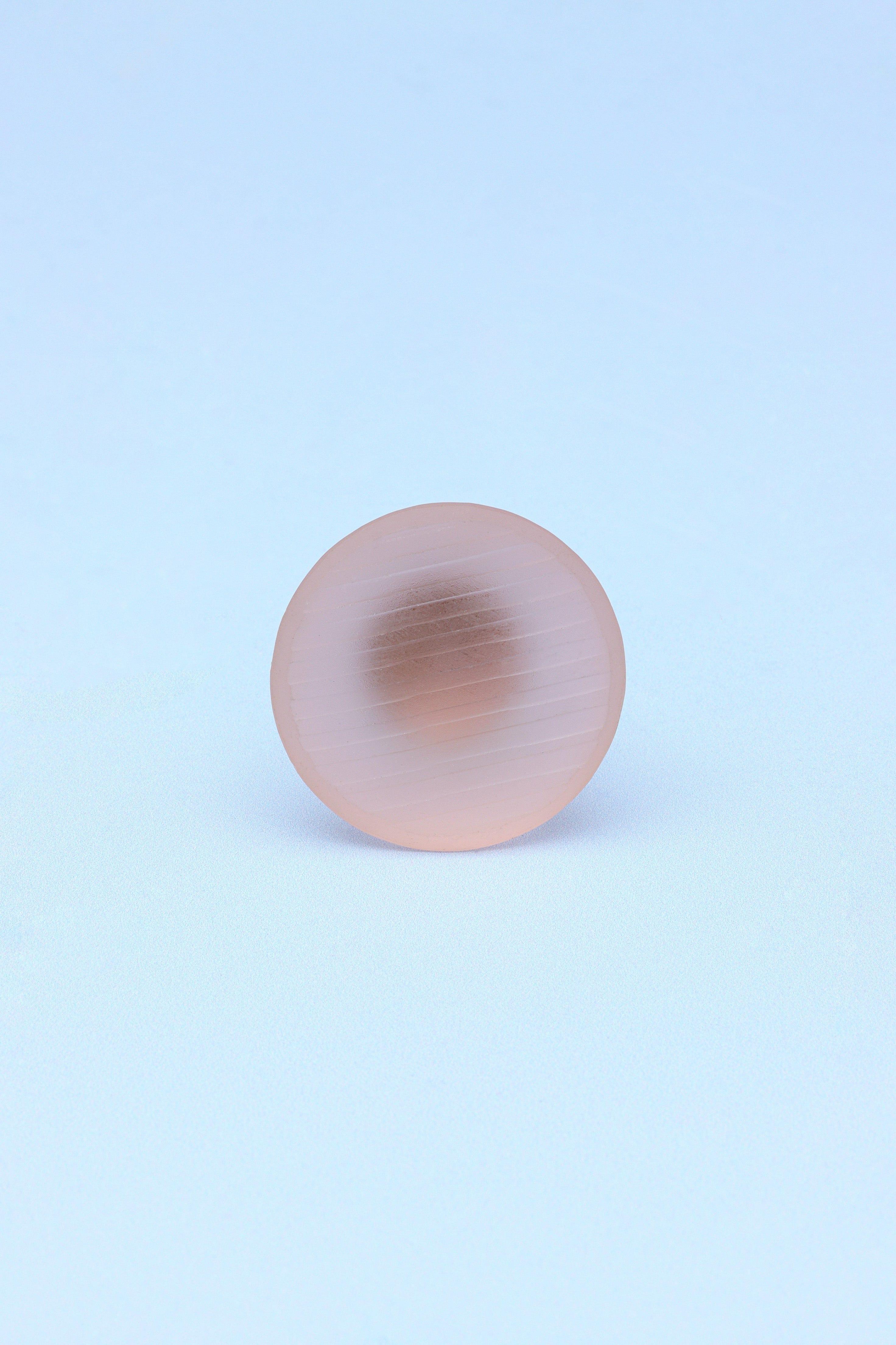 Desiree Frosted Glass Knobs Ribbed Matte Finish in Pastel Hues - G Decor