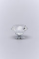 Diamond-Cut Crystal Glass Cupboard Knob With a Chrome Base - G Decor