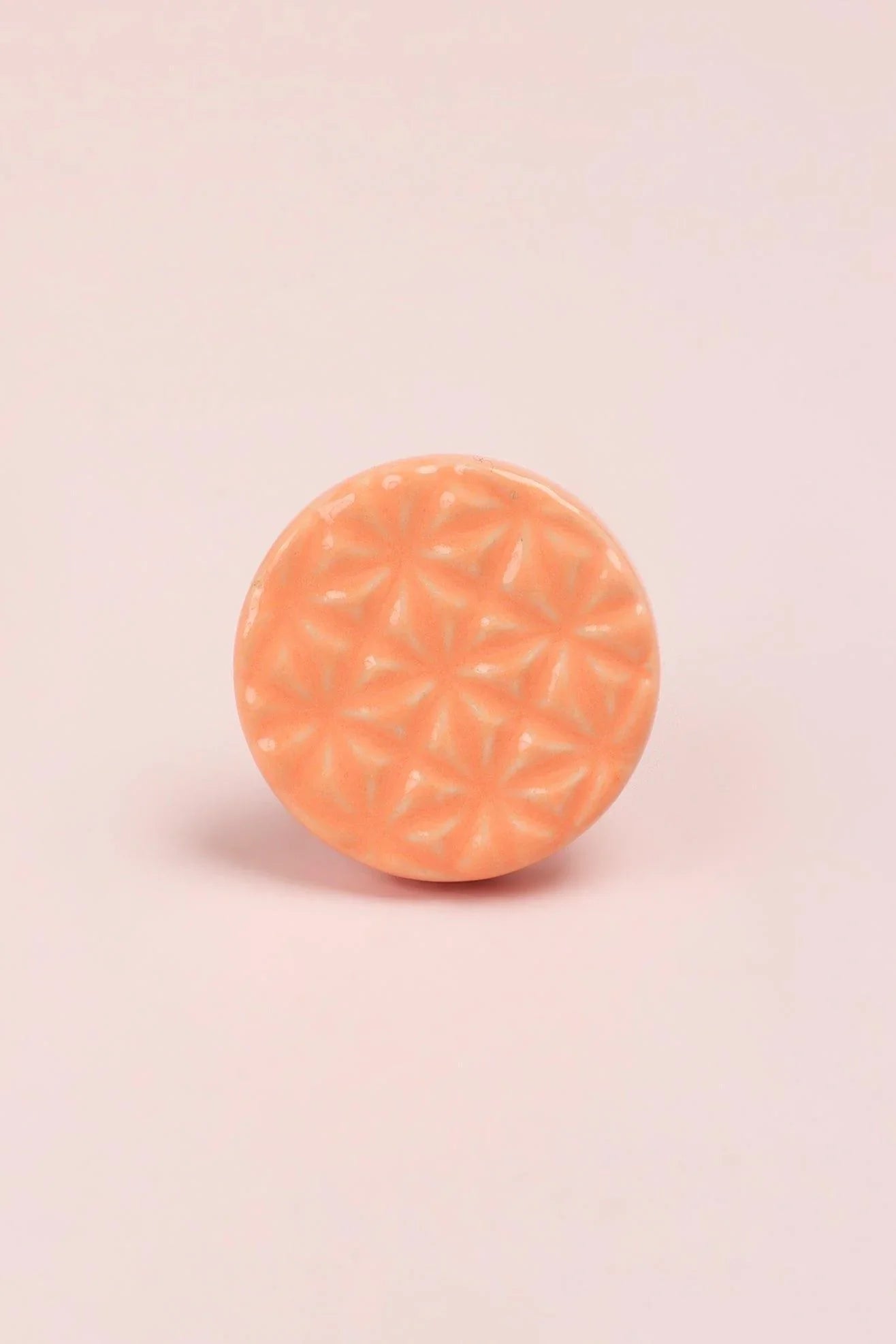 Divertido Hand-Painted Ceramic Cabinet Knob in Pastel — lifestyle view, G Decor