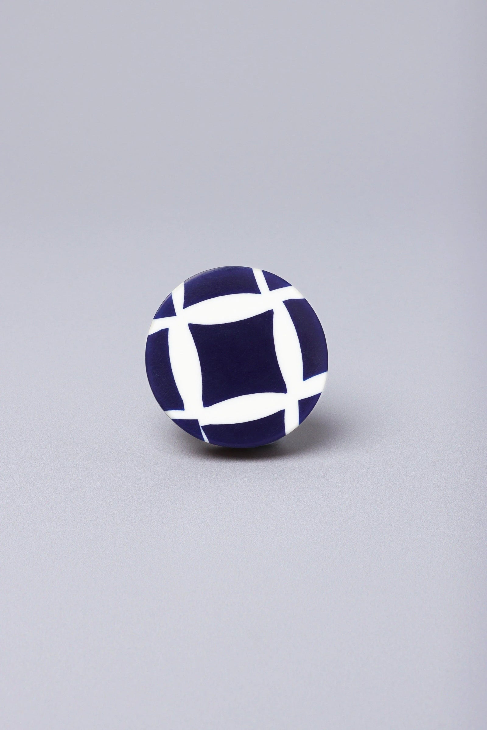 Dizzy Mosaic Pattern Ceramic Cabinet Knob — close-up view, G Decor