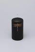 Dragonfly King and Queen Pillar Candle in Black Gold or White Silver — alternate view, G Decor