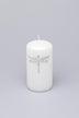Dragonfly King and Queen Pillar Candle in Black Gold or White Silver — close-up view, G Decor