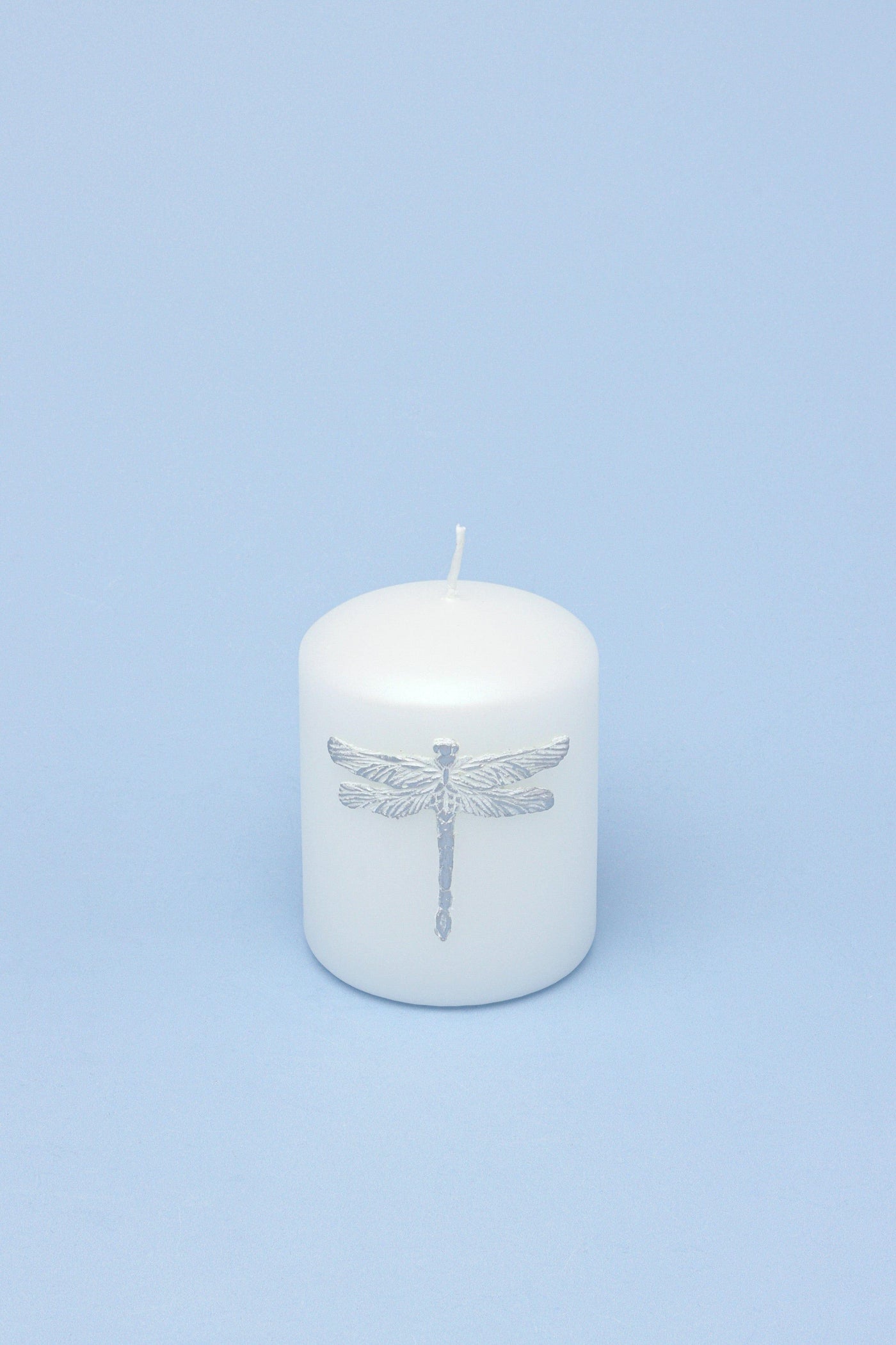 G Decor Candles White / Small Dragonfly Nature White Elegant Pillar Candle