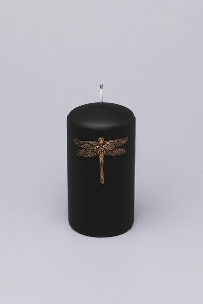 G Decor Candles Black Dragonfly Nature White Or Black Elegant Pillar Candle