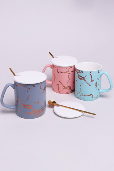 Gdecorstore Mugs and Cups Eleonora Gold Marble Effect Pastel Mug