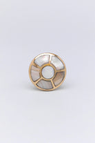 Elizabeth Mother of Pearl and Polished Brass Cabinet Knob Set — lifestyle view, G Decor