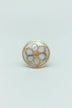 Elizabeth Mother of Pearl Majestic Cabinet Knob in Polished Brass — close-up view, G Decor
