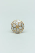 Elizabeth Mother of Pearl Handcrafted Gold Brass Majestic Cabinet Knob - G Decor