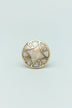 Elizabeth Mother of Pearl Majestic Cabinet Knob in Polished Brass — lifestyle view, G Decor