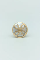 Elizabeth Mother of Pearl Majestic Cabinet Knob in Polished Brass — view 5, G Decor