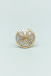 Elizabeth Mother of Pearl Majestic Cabinet Knob in Polished Brass — view 5, G Decor