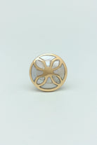 Elizabeth Mother of Pearl Handcrafted Gold Brass Majestic Cabinet Knob - G Decor