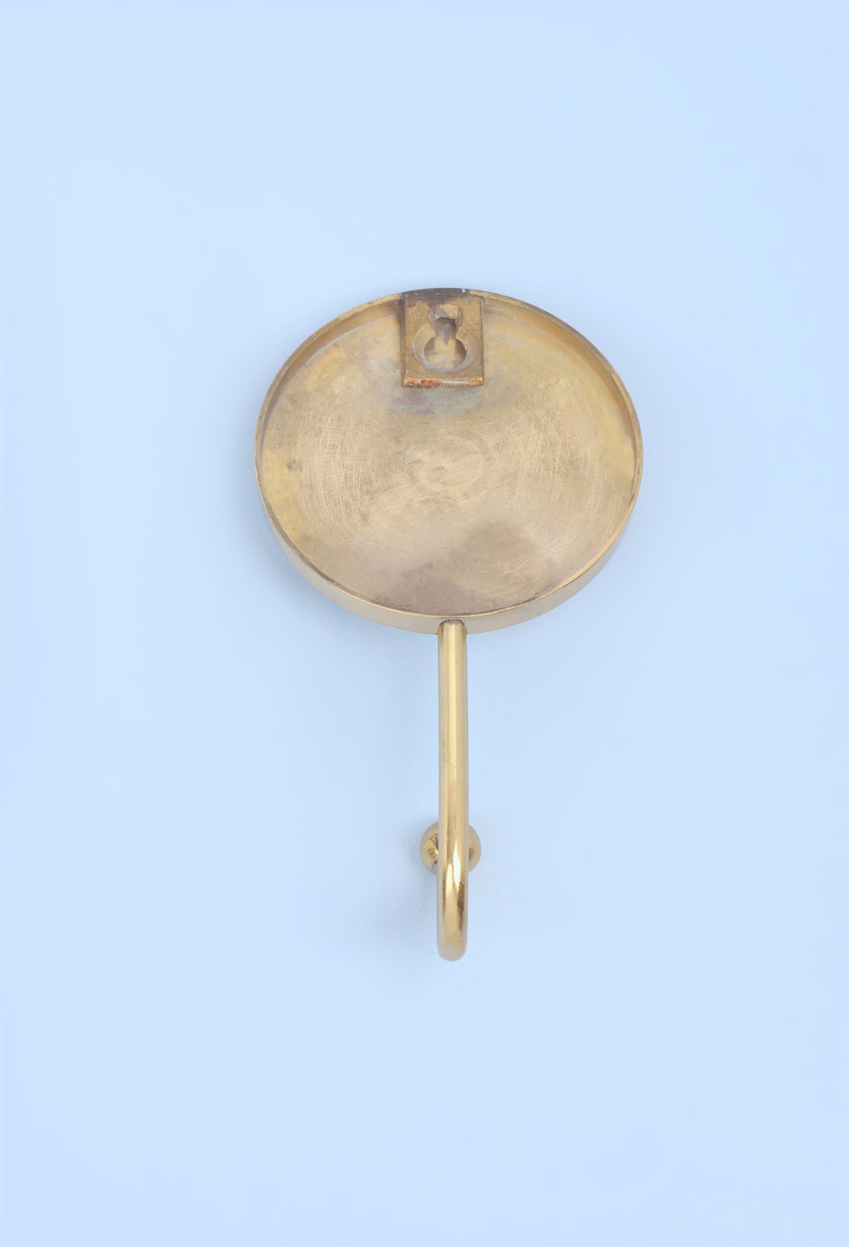 Elizabeth Mother of Pearl Handcrafted Wall Hook Lattice Inlay Design Brass Hanger - G Decor