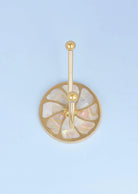 Elizabeth Mother of Pearl Wall Hook, Lattice Inlay — view 5, G Decor