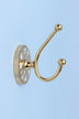Elizabeth Mother of Pearl Wall Hook in Petal Inlay with Brass — alternate view, G Decor