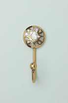 Elizabeth Mother of Pearl Wall Hook in Polished Brass — alternate view, G Decor