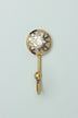 Elizabeth Mother of Pearl Wall Hook in Polished Brass — alternate view, G Decor