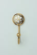 Elizabeth Mother of Pearl Wall Hook in Polished Brass — lifestyle view, G Decor