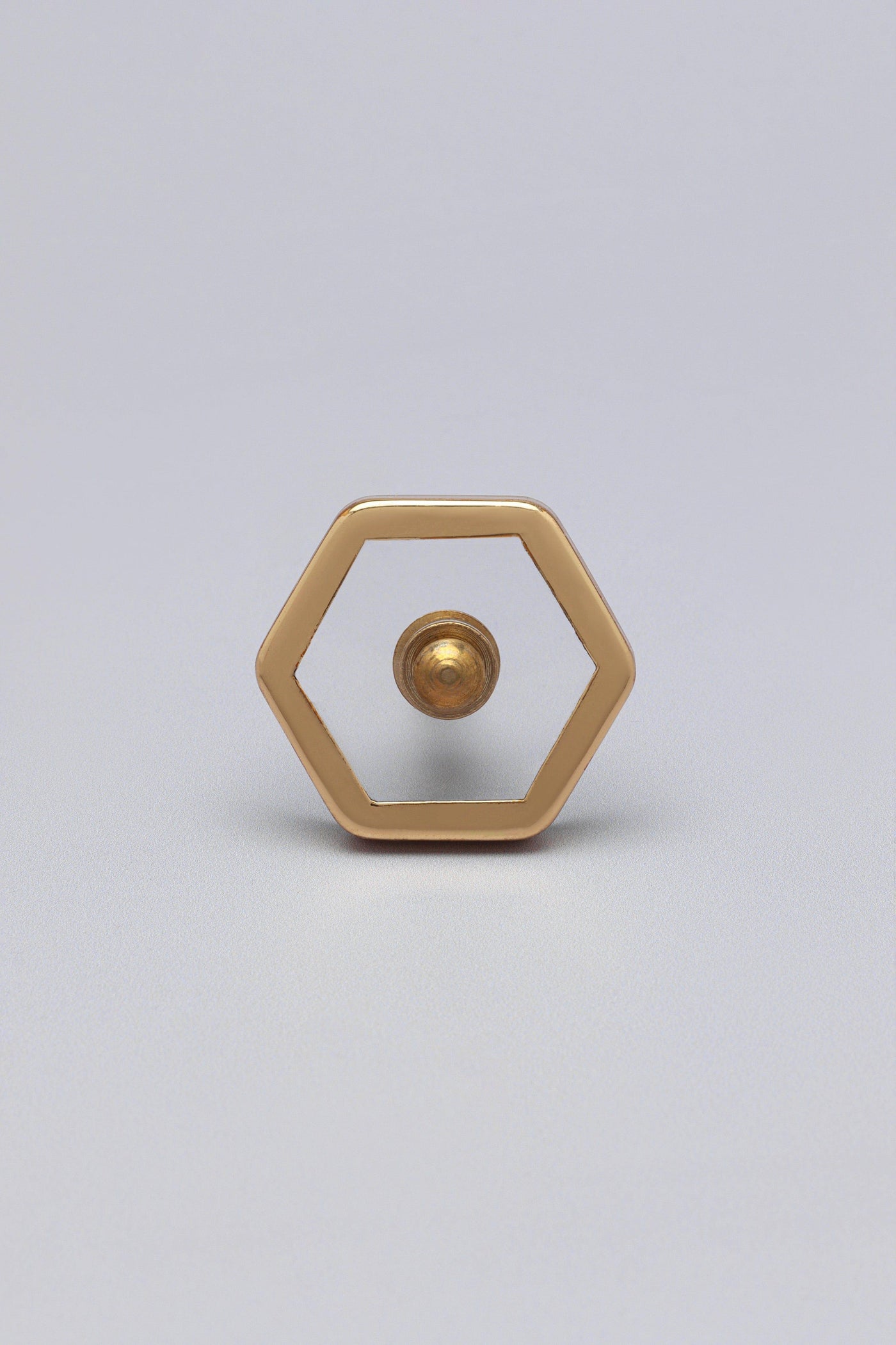 Gdecorstore Door Knobs & Handles Gold / Hexagon Elton Gold Brass Clear Glass Pull Knobs