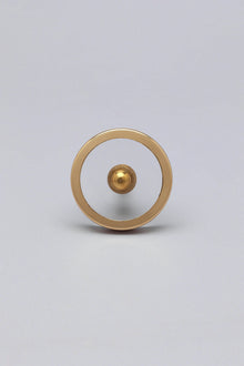 Elton Transparent Gold and Glass Cabinet Pull Knob