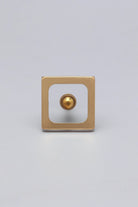 Elton Transparent Gold and Glass Cabinet Pull Knob — close-up view, G Decor