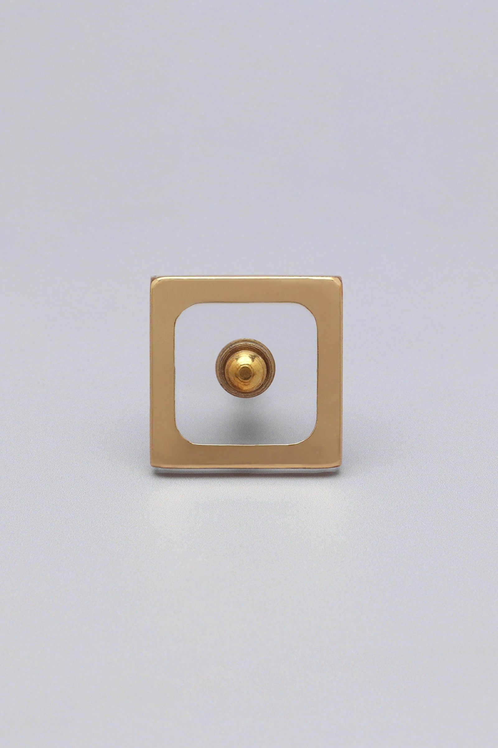 Elton Transparent Gold and Glass Cabinet Pull Knob — close-up view, G Decor