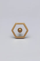 Elton Transparent Gold and Glass Cabinet Pull Knob — alternate view, G Decor
