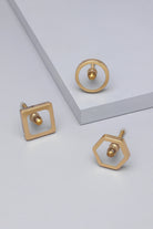 Elton Transparent Gold and Glass Cabinet Pull Knob — G Decor